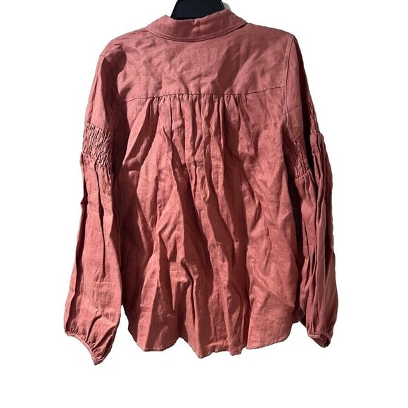 SANCIA Women THE LUCIE SHIRT linen Blouse Button Long Sleeve Reg L A000078 - Picture 10 of 12